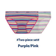 Two-piece Set Large Size Low Waist Cozy Series Classic Color Briefs