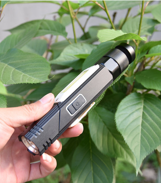 LED Work Light Red And White Light Folding Light Multifunctional Flashlight