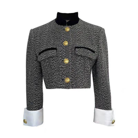 Tweed Classic Style Coat Classic Style