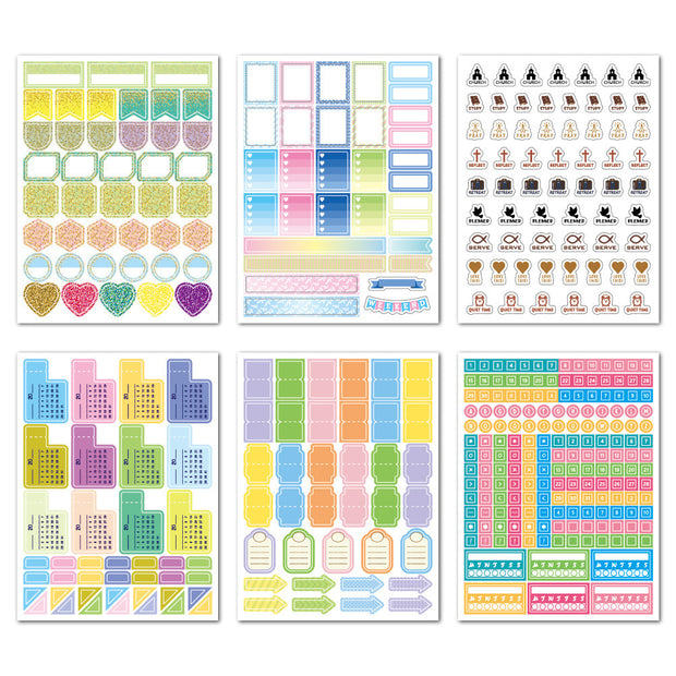 Planner Stickers Set Seasonal Monthly  Pack 12Sheets